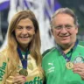 Leila Pereira e Paulo Buosi, pelo Palmeiras (Foto: Reprodução/Redes sociais)