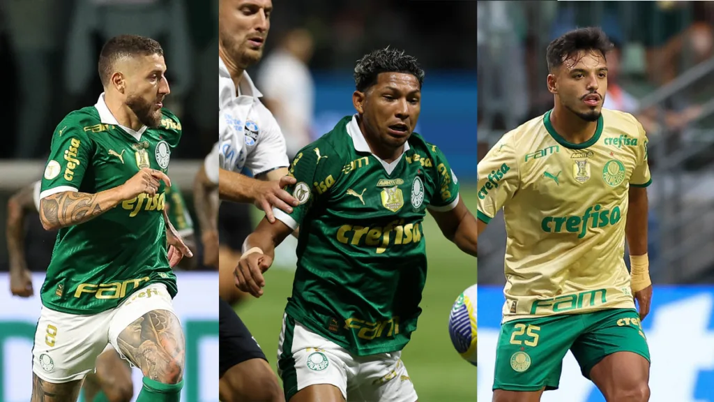 Trio interessa a times do futebol brasileiro (Fotos: Cesar Greco/Palmeiras)