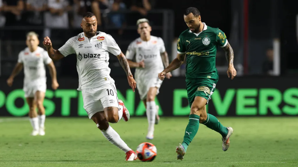 Felipe Anderson durante jogo entre Santos e Palmeiras, pelo Paulistão (Foto: Cesar Greco/Palmeiras) Felipe Anderson durante jogo entre Santos e Palmeiras, pelo Paulistão (Foto: Cesar Greco/Palmeiras)