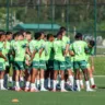 Palmeiras Sub-20 durante preparação para Copinha (Foto: Fábio Menotti / Palmeiras)