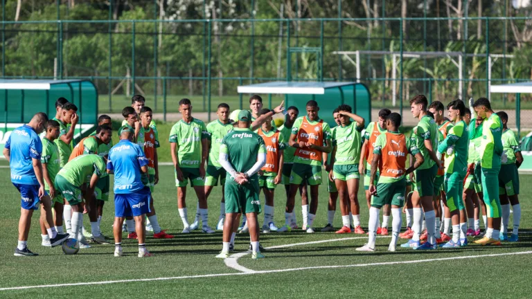 Palmeiras Sub-20 durante preparação para Copinha (Foto: Fábio Menotti / Palmeiras)