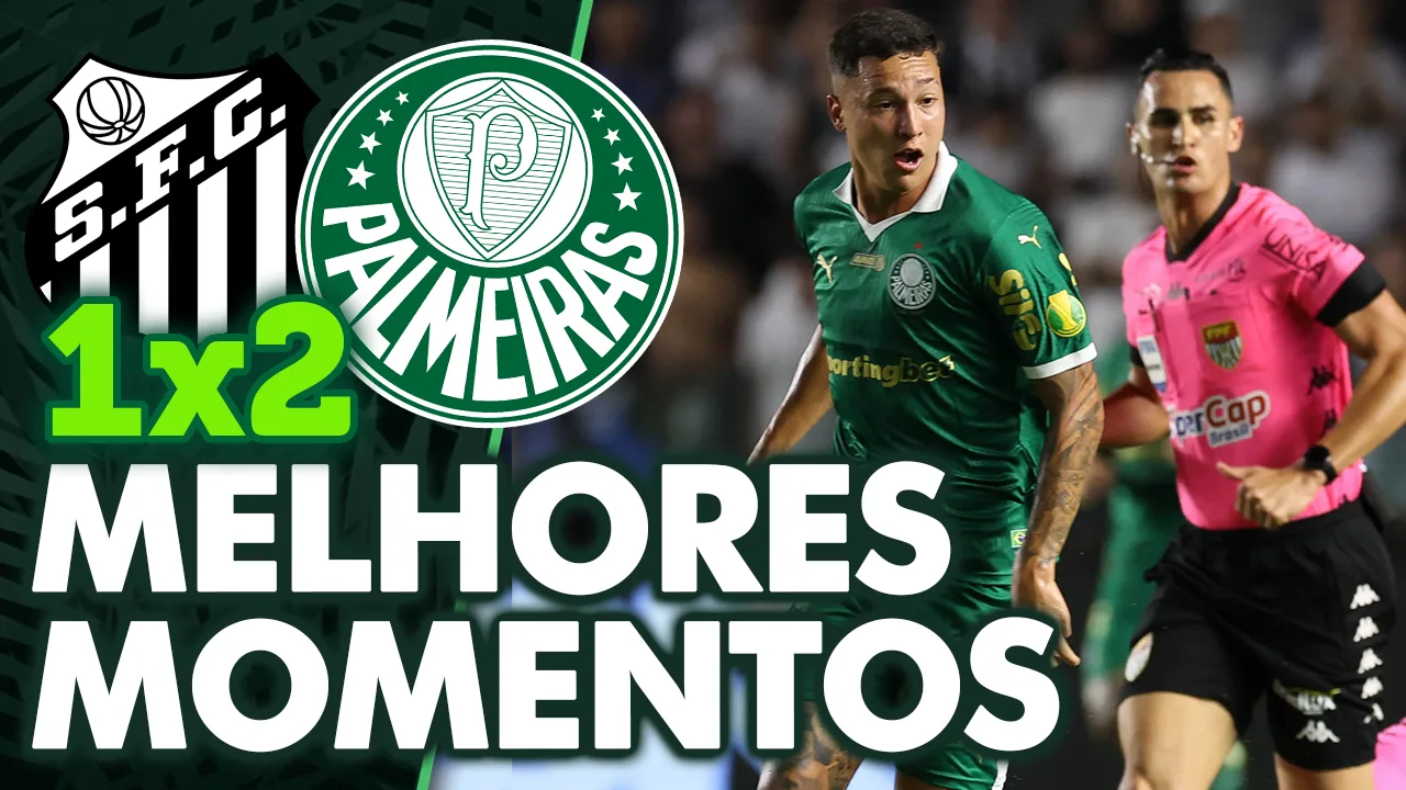 Assista aos melhores momentos de Santos 1 x 2 Palmeiras pelo Paulistão