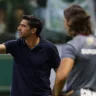 O técnico Abel Ferreira, da SE Palmeiras, em jogo contra a equipe do São Paulo FC, durante partida válida pela fase de grupos, do Campeonato Paulista, Série A1, na arena Allianz Parque. (Foto: Cesar Greco/Palmeiras/by Canon)