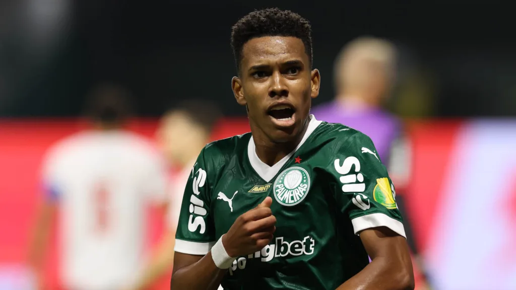 Estêvão em Palmeiras e Botafogo-SP, pelo Paulistão (Foto: Cesar Greco/Palmeiras)
