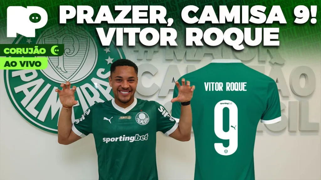 Corujão: Palmeiras marca apresentação de Vitor Roque. Atacante será camisa 9