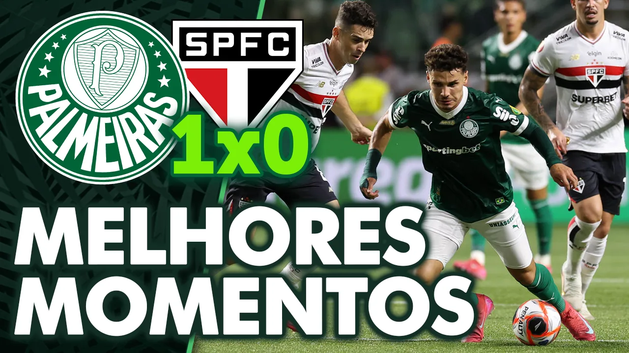 Assista aos melhores momentos de Palmeiras 1 x 0 São Paulo pela semifinal do Paulistão 2025