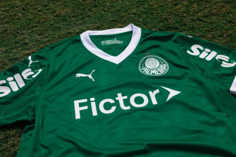 Camisa do Palmeiras com o Grupo Fictor (Foto: Divulgação)