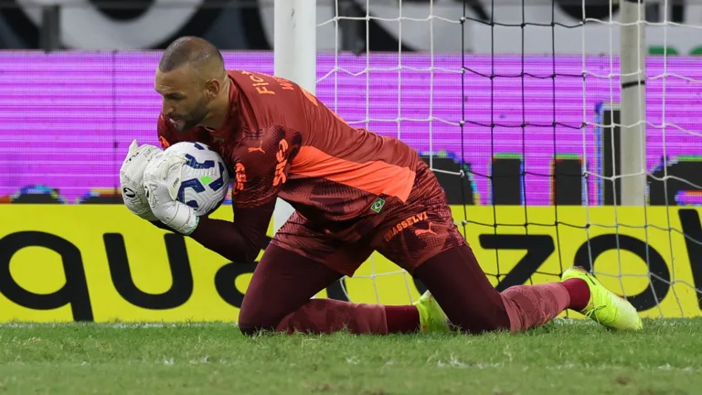 Weverton em ação pelo Palmeiras (Foto: Cesar Greco/Palmeiras)