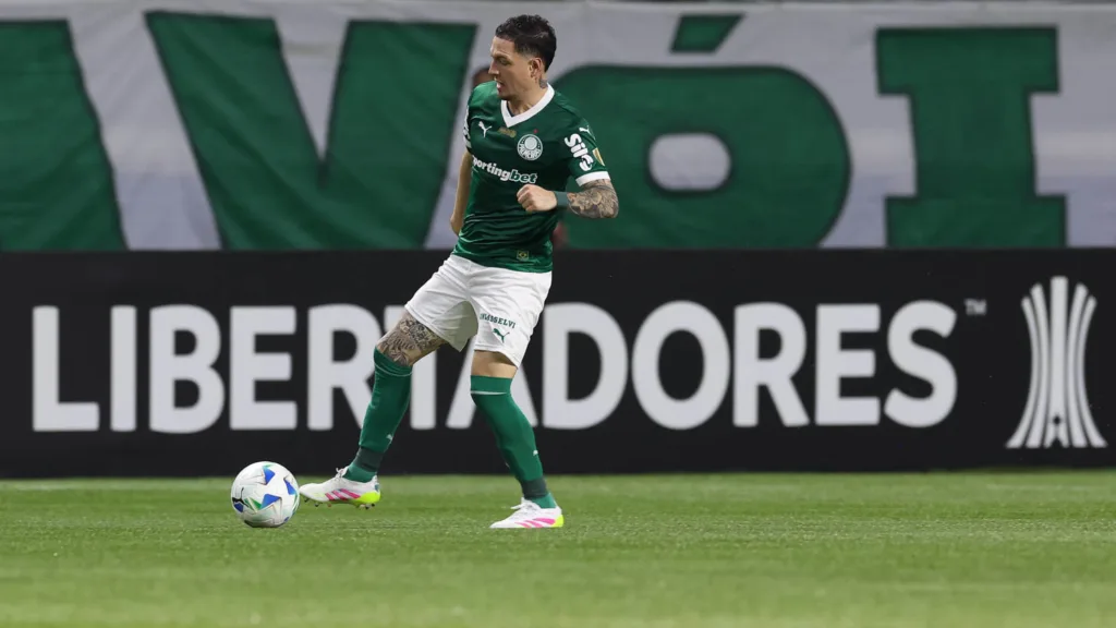 Anibal Moreno em jogo contra o Cerro Porteño pela fase de grupos da Libertadores (Foto: Cesar Greco/Palmeiras)