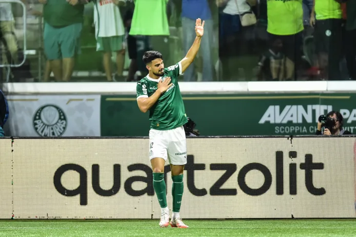 Flaco López comemora gol em vitória do Palmeiras contra o Ceará pela Copa do Brasil (Foto: Cesar Greco)