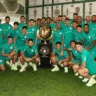 Troféu do Mundial de Clubes da FIFA, na Academia de Futebol. (Foto: Cesar Greco/Palmeiras/by Canon)