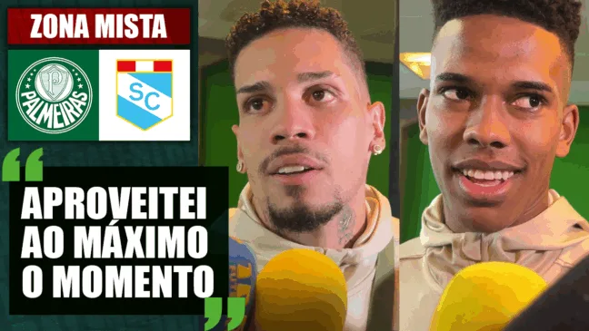 Zona Mista | Veja o que Estêvão e Paulinho falaram após goleada do Palmeiras na Libertadores