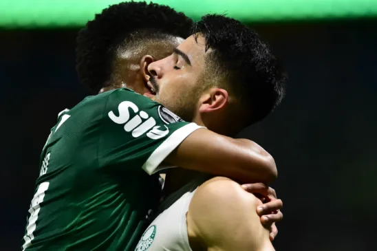 Estevão se despediu do Allianz Parque (Foto: Libertadores)
