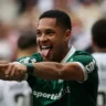 Vitor Roque comemora seu gol contra o Vasco da Gama (Foto: Cesar Greco/Palmeiras)