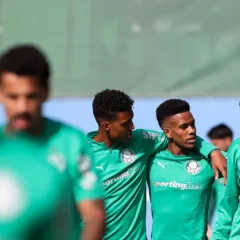 Equipe do Palmeiras durante treinamento na Academia de Futebol (Foto: Cesar Greco)