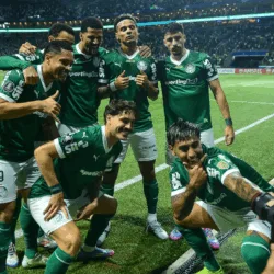 Palmeiras em ação pela Libertadores (Foto: Conmebol)