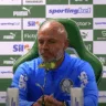 Vitor Castanheira em coletiva de imprensa (Foto: Reprodução / TV Palmeiras) 