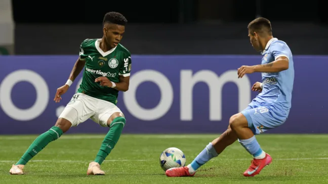 Estêvão em sua despedida do Allianz Parque (Foto: Cesar Greco/Palmeiras)