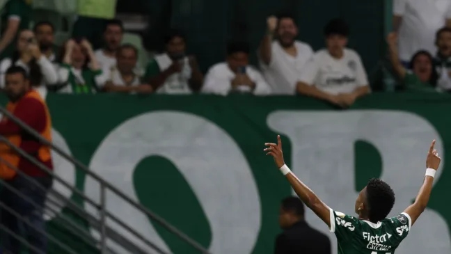 Estevão se despediu do Allianz Parque (Foto: César Greco/ Palmeiras)