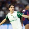 Mauricio comemora após marcar pelo Palmeiras contra Red Bull Bragantino (Foto: Cesar Greco/Palmeiras)