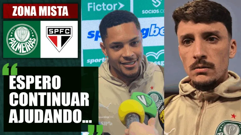 Zona Mista | Vitor Roque destaca gol marcado em clássico e Piquerez fala sobre equilíbrio no Palmeiras