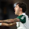 Mauricio comemora após marcar pelo Palmeiras contra Red Bull Bragantino (Foto: Cesar Greco/Palmeiras)