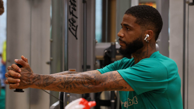 Micael durante treinamento do Palmeiras (Foto: Cesar Greco/Palmeiras)
