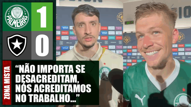 Zona Mista: Fuchs, Martínez, Piquerez e Luighi falam sobre vitória do Palmeiras