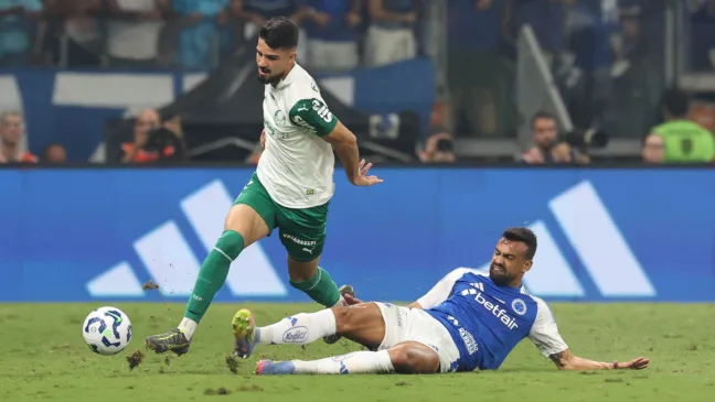 Palmeiras e Cruzeiro pelo Campeonato Brasileiro. (Foto: Cesar Greco/Palmeiras)