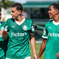 Palmeiras Sub-20 em ação (Foto: Fabio Menotti) 