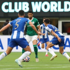 Palmeiras em ação diante do Porto pela Copa do Mundo de Clubes (Foto:César Greco) 
