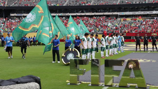 O time da SE Palmeiras, em jogo contra a equipe do Al Ahly SC, durante partida válida pela fase de grupos, da Copa do Mundo de Clubes da FIFA, no Metlife Stadium. (Foto: Cesar Greco/Palmeiras/by Canon)