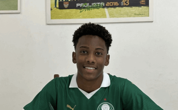 Jordan Michael assinou com o Palmeiras (Foto: Arquivo Pessoal)