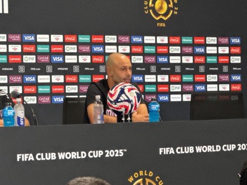 Mascherano em coletiva pré-jogo para Palmeiras x Inter Miami. Foto: João Gabriel Falcade/Nosso Palestra