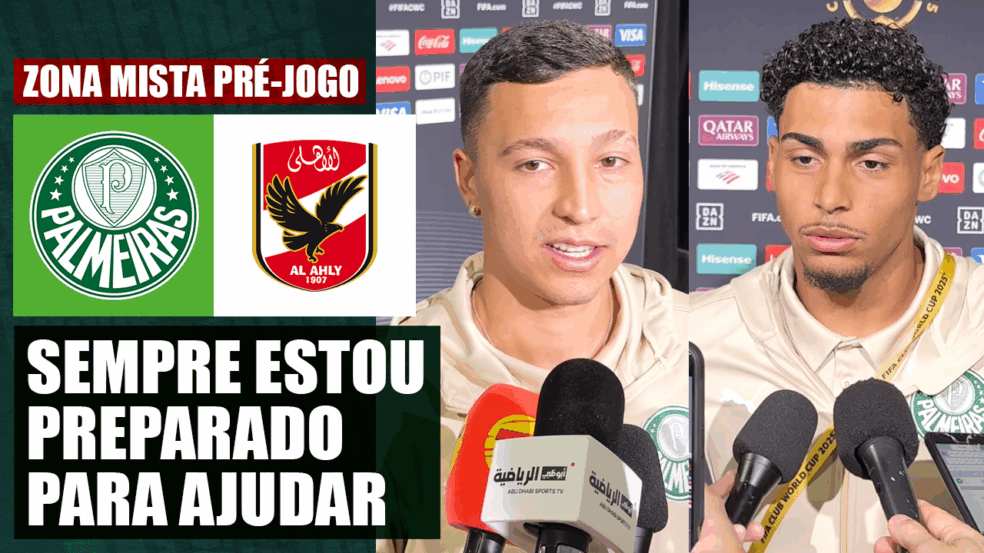 Veja o que Luighi, Thalys e Benedetti falaram antes de Palmeiras x Al Alhy pela Copa do Mundo de Clubes