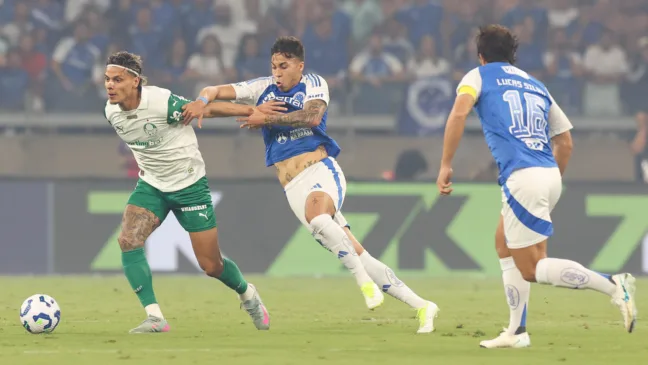 Palmeiras e Cruzeiro pelo Campeonato Brasileiro. (Foto: Cesar Greco/Palmeiras)