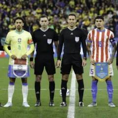 Gómez foi o capitão da Seleção Paraguaia (Foto: Rafael Ribeiro/CBF)