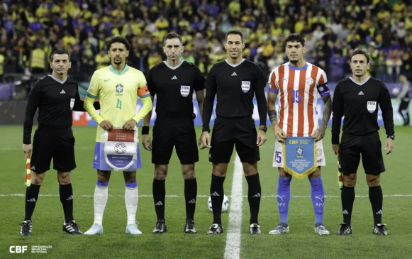 Gómez foi o capitão da Seleção Paraguaia (Foto: Rafael Ribeiro/CBF)