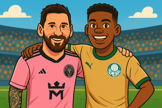 Messinho x Messi: Estêvão realiza sonho em duelo de Palmeiras contra o Inter Miami