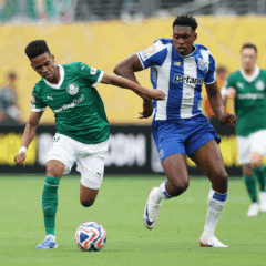Palmeiras em ação diante do Porto pela Copa do Mundo de Clubes (Foto: Libertadores) 