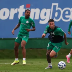 O jogador Thalys, da SE Palmeiras, durante treinamento, na Academia de Futebol. (Foto: Cesar Greco/Palmeiras/by Canon)