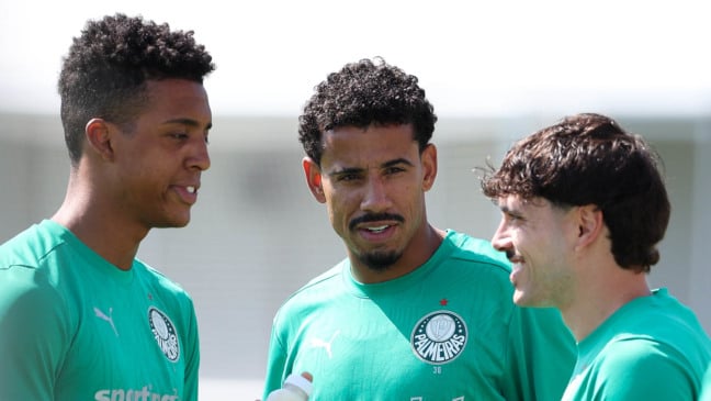 O jogador Lucas Evangelista, da SE Palmeiras, durante treinamento, no CT do Philadelphia Eagles. (Foto: Cesar Greco/Palmeiras/by Canon)
