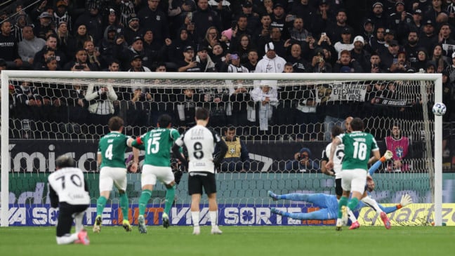 Weverton em ação pelo Palmeiras contra o Corinthians na Copa do Brasil (Foto: César Greco / Palmeiras) 