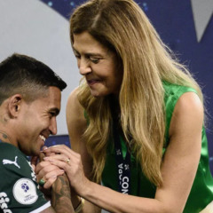 Dudu e Leila Pereira juntos pelo Palmeiras (Foto: Cesar Greco) 