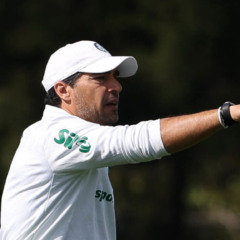 O técnico Abel Ferreira, da SE Palmeiras, durante treinamento, na Academia de Futebol. (Foto: Cesar Greco/Palmeiras/by Canon)