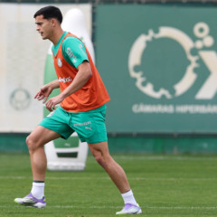 O jogador Ramón Sosa, da SE Palmeiras, durante treinamento, na Academia de Futebol. (Foto: Cesar Greco/Palmeiras/by Canon)