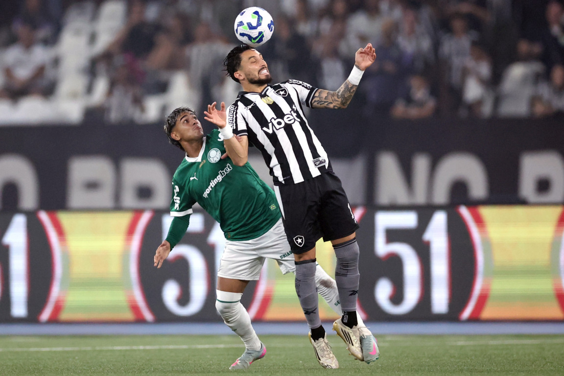 Botafogo e Palmeiras, pelo Brasileirão (Foto: Vitor Silva/Botafogo)