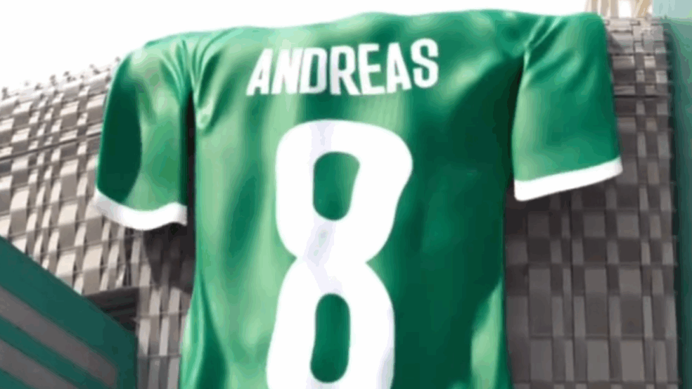 Andreas tem número definido para usar no Palmeiras (Foto: Reprodução) Andreas tem número definido para usar no Palmeiras (Foto: Reprodução)