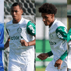 Quarteto convocado pela Seleção Brasileira Sub-15 (Foto: Palmeiras)