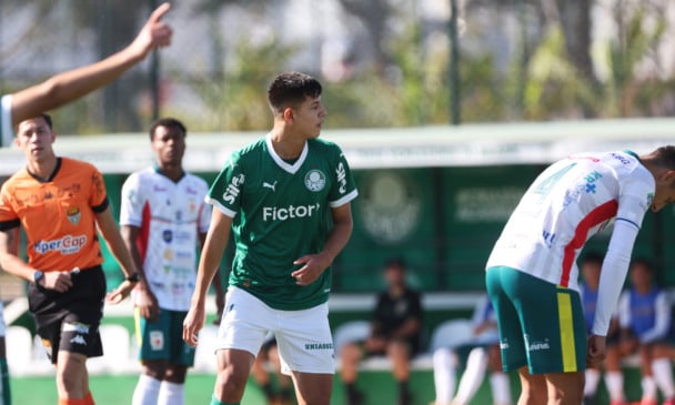 Palmeiras em ação pelo Paulista Feminino (Foto: Cesar Greco / Palmeiras) 